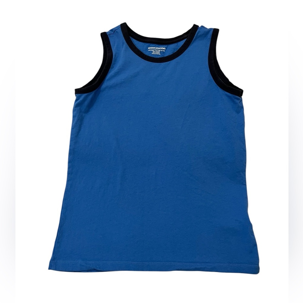 Amazon Essentials Boys Sleeveless Tank Top, Blue, Size Youth XXL (14-16)